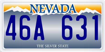 NV license plate 46A631