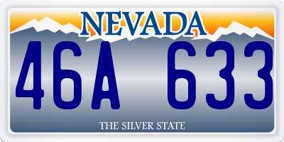 NV license plate 46A633