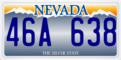 NV license plate 46A638
