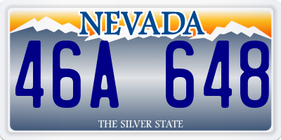 NV license plate 46A648