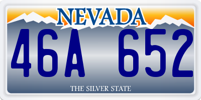 NV license plate 46A652