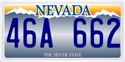 NV license plate 46A662