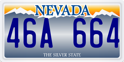 NV license plate 46A664
