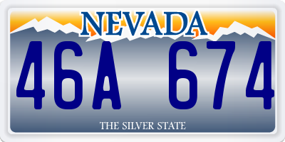 NV license plate 46A674