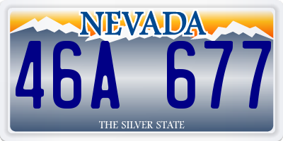 NV license plate 46A677