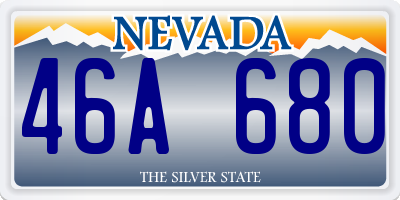 NV license plate 46A680