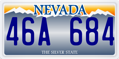 NV license plate 46A684