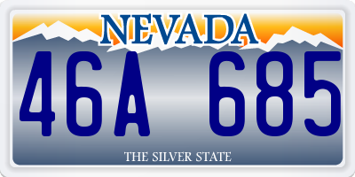 NV license plate 46A685