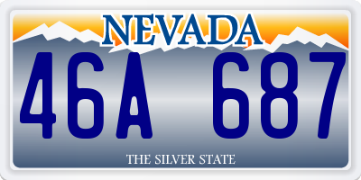 NV license plate 46A687