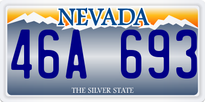 NV license plate 46A693