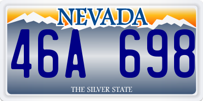 NV license plate 46A698
