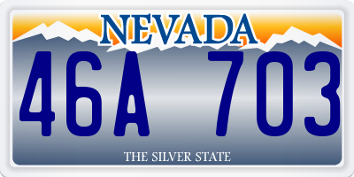 NV license plate 46A703
