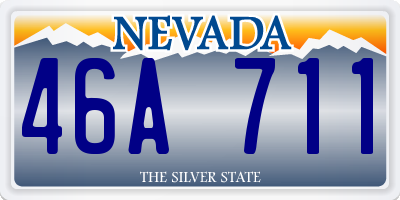 NV license plate 46A711