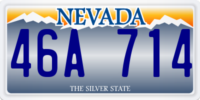 NV license plate 46A714