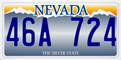 NV license plate 46A724