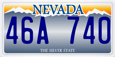 NV license plate 46A740