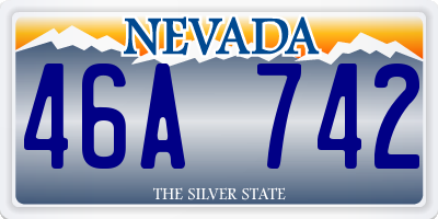 NV license plate 46A742