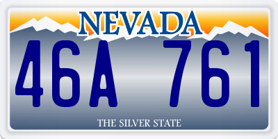 NV license plate 46A761