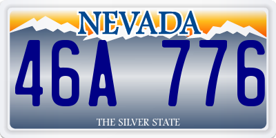 NV license plate 46A776