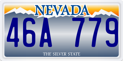 NV license plate 46A779