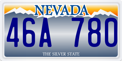 NV license plate 46A780