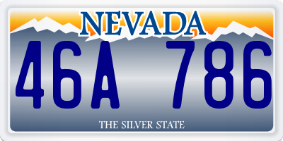 NV license plate 46A786