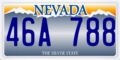 NV license plate 46A788
