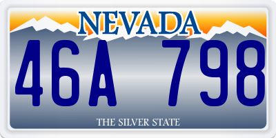 NV license plate 46A798