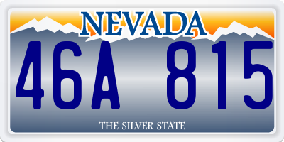 NV license plate 46A815