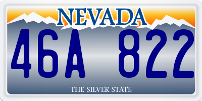 NV license plate 46A822