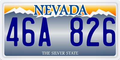 NV license plate 46A826