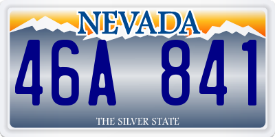 NV license plate 46A841
