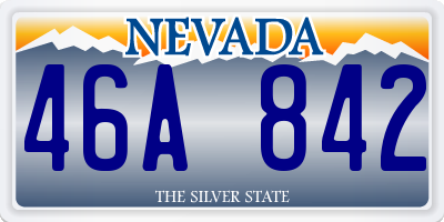 NV license plate 46A842