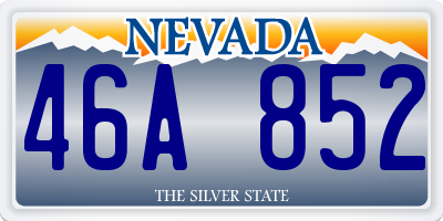 NV license plate 46A852