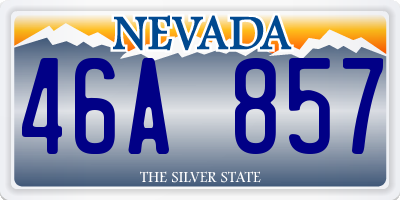 NV license plate 46A857