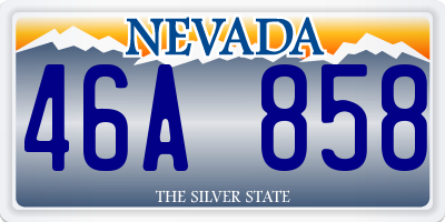 NV license plate 46A858