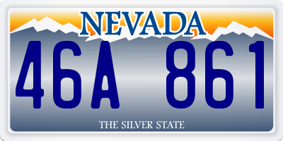 NV license plate 46A861