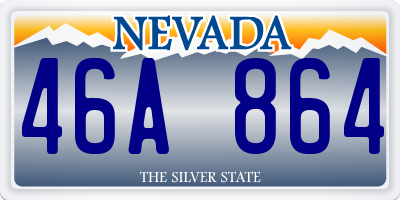 NV license plate 46A864