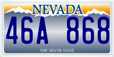 NV license plate 46A868