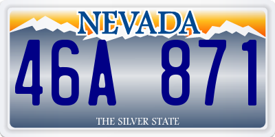NV license plate 46A871