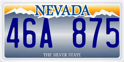 NV license plate 46A875