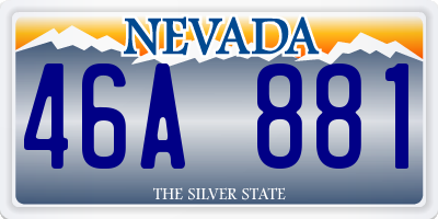 NV license plate 46A881