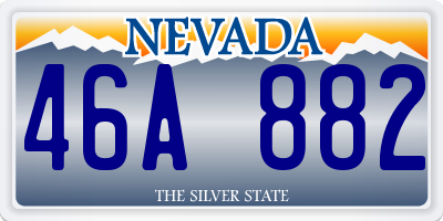NV license plate 46A882