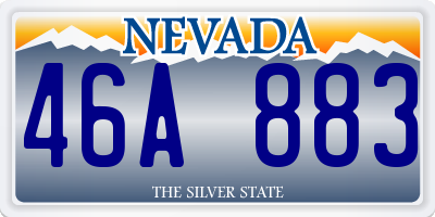 NV license plate 46A883