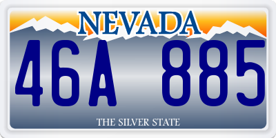 NV license plate 46A885