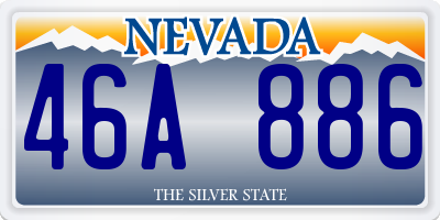 NV license plate 46A886