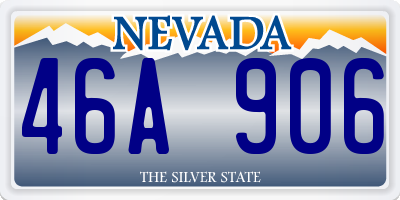 NV license plate 46A906