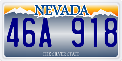 NV license plate 46A918
