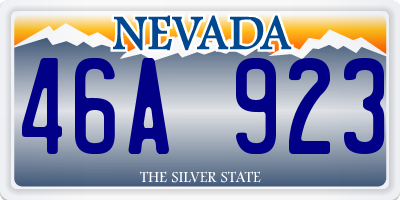 NV license plate 46A923