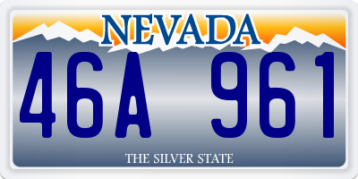 NV license plate 46A961